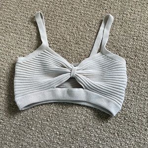 Nice, beige, fuzzy, crop top